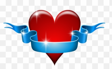 Free Affection Love Vectors - Heart With Ribbon Vector Emoji,Blue Heart Emoji