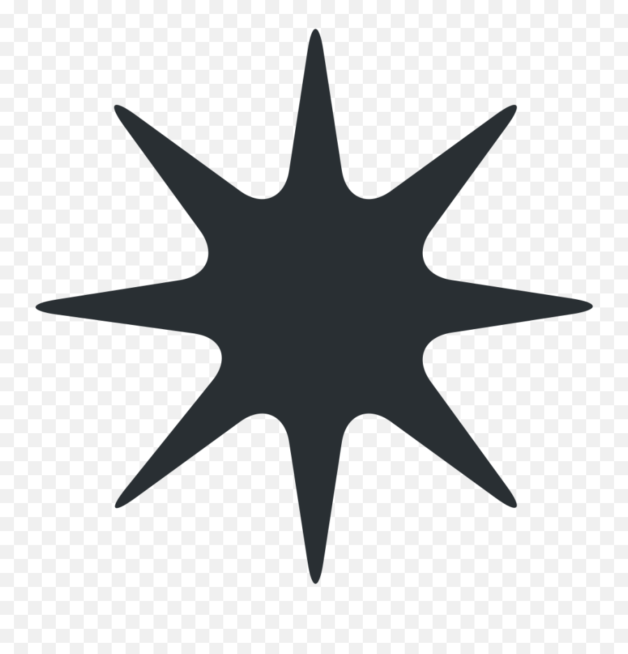 Twemoji2 2734 - 8 Point Star Clipart Emoji,Black Star Emoji