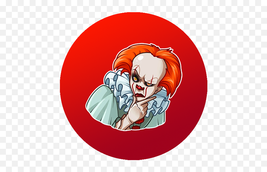 Penny Wise Sticker For Whatsapp - Pennywise Stickers Whatsapp Emoji,Pennywise Emoji
