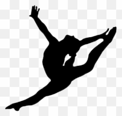 Artistic Gymnastics Silhouette Split - Emoji
