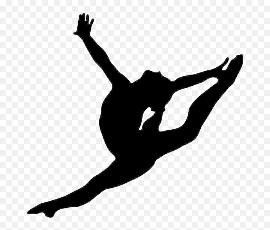 Artistic Gymnastics Silhouette Split - Gymnast Silhouette Emoji,Gymnast Emoji