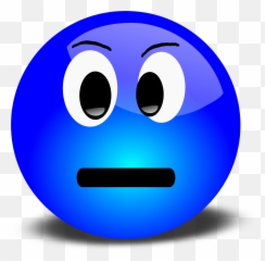 Mean Face Clip Art - Confused Face Clip Art Emoji,Groan Emoji