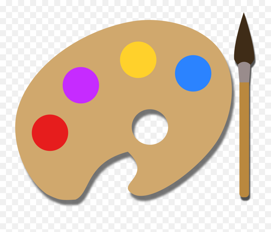 Library Of Art Palette Graphic Freeuse - Paint Palette And Brush ...