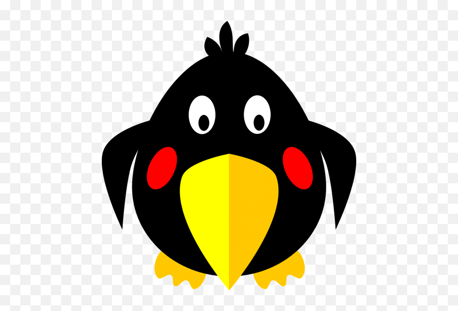 Free Photos Vector Funny Search - Cartoon Black Bird Emoji,Raven Bird Emoji