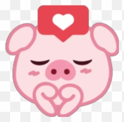 Lovely Pig Emoji - Clip Art,Pig Emoji