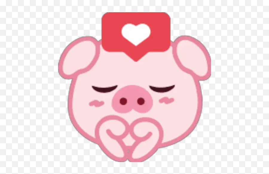 Lovely Pig Emoji - Clip Art,Pig Emoji