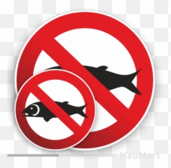 NO FISHING Prohibition warning sign Sticker decal - Emblem Emoji