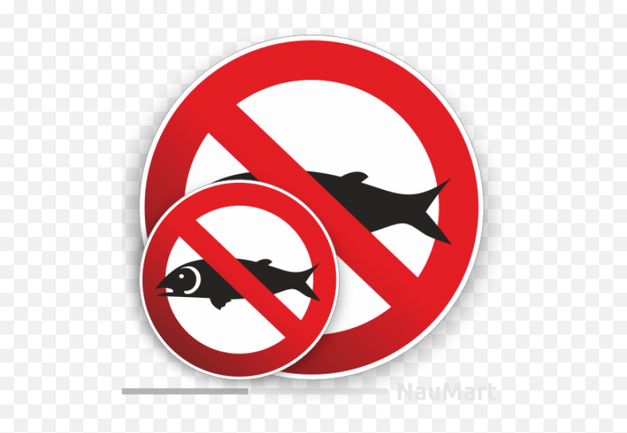No Fishing Prohibition Warning Sign Sticker Decal - Emblem Emoji,Warning Emoji