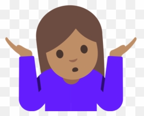 Medium Skin Tone Emoji - Shrug Transparent