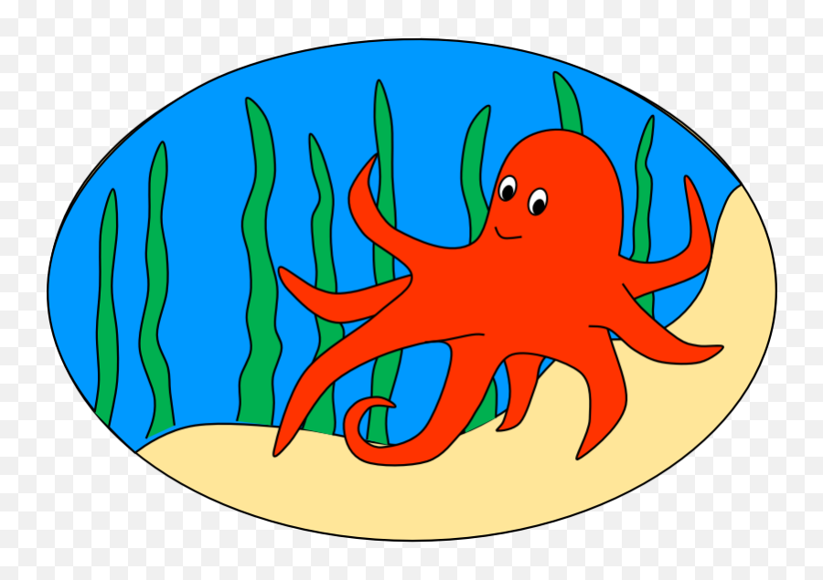 Octopus Clipart Free Images 4 2 - Octopus In The Sea Clip Art Emoji,Octopus Emoji