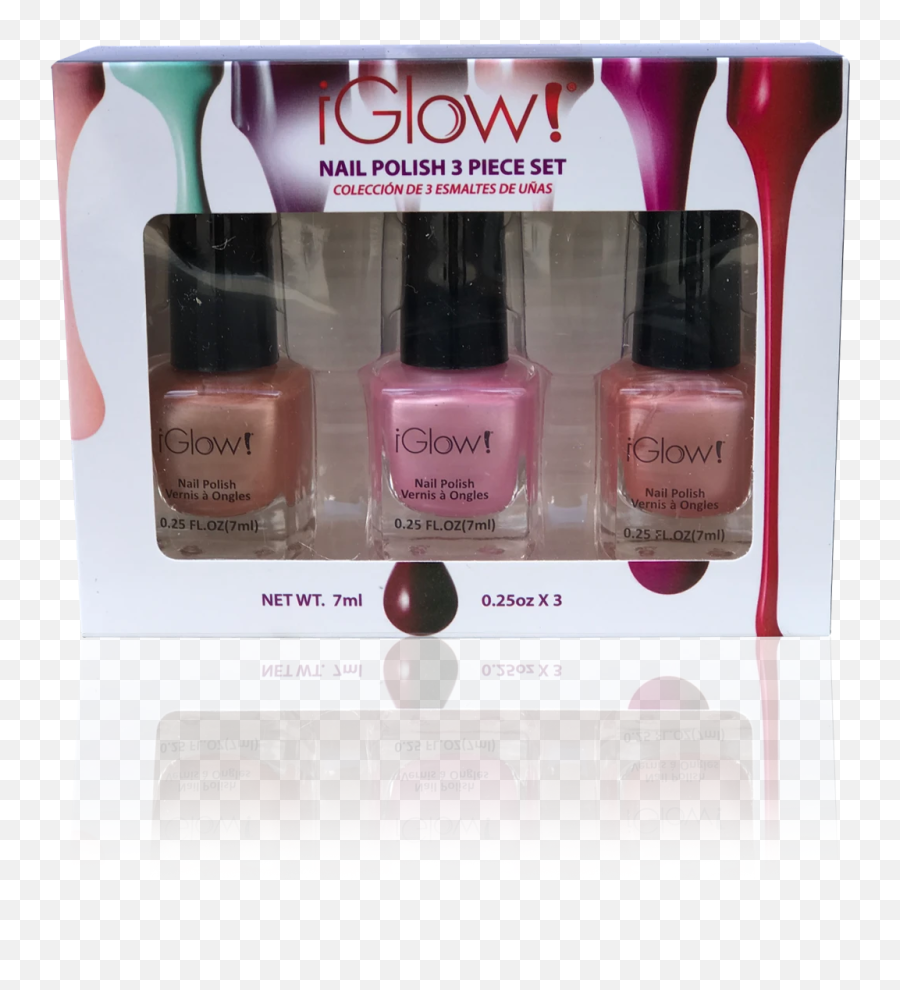 Iglow Nail Polish 3pk Shades - Peach Taffy Peach Nail Polish Emoji,New Emojis Peach