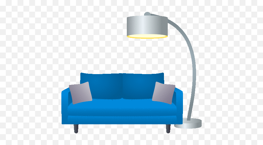 Couch And Lamp Objects Gif - Furniture Style Emoji,Couch Emoji
