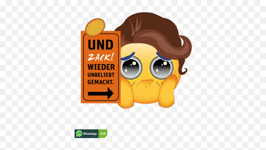 Trauriger Smiley Zum Selbstgestalten Whatsapp Sim - Happy Emoji,Gib Emoji