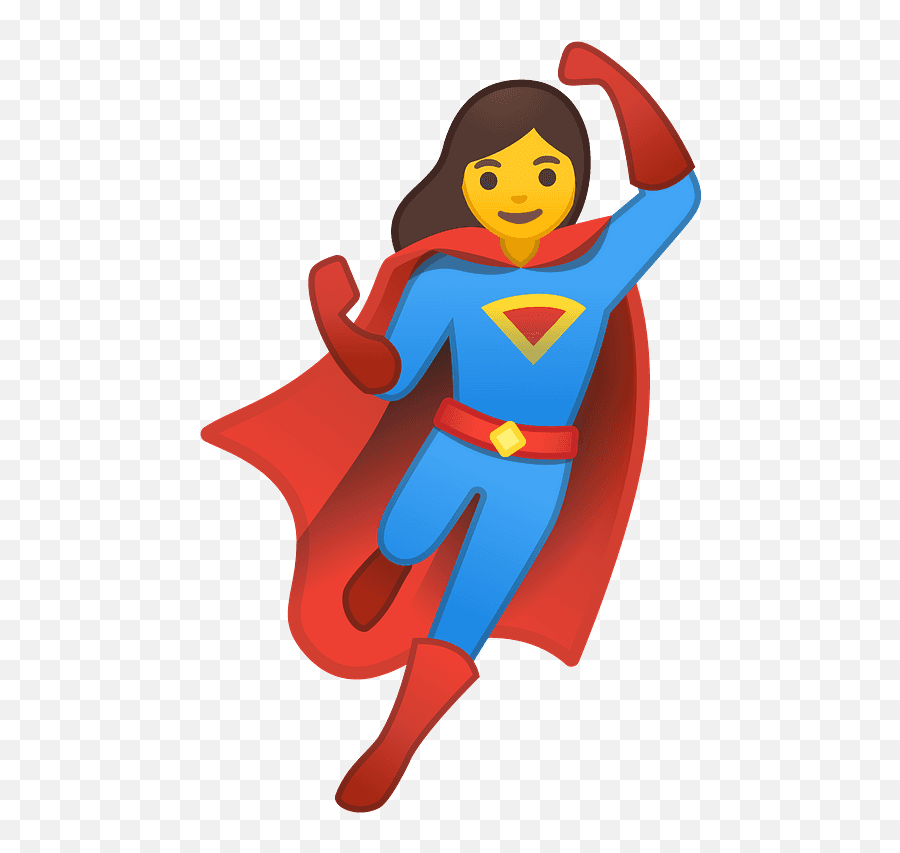 Woman Superhero Emoji Clipart Free Download Transparent - Girl Superhero Emoji,Free Emoji Downloads