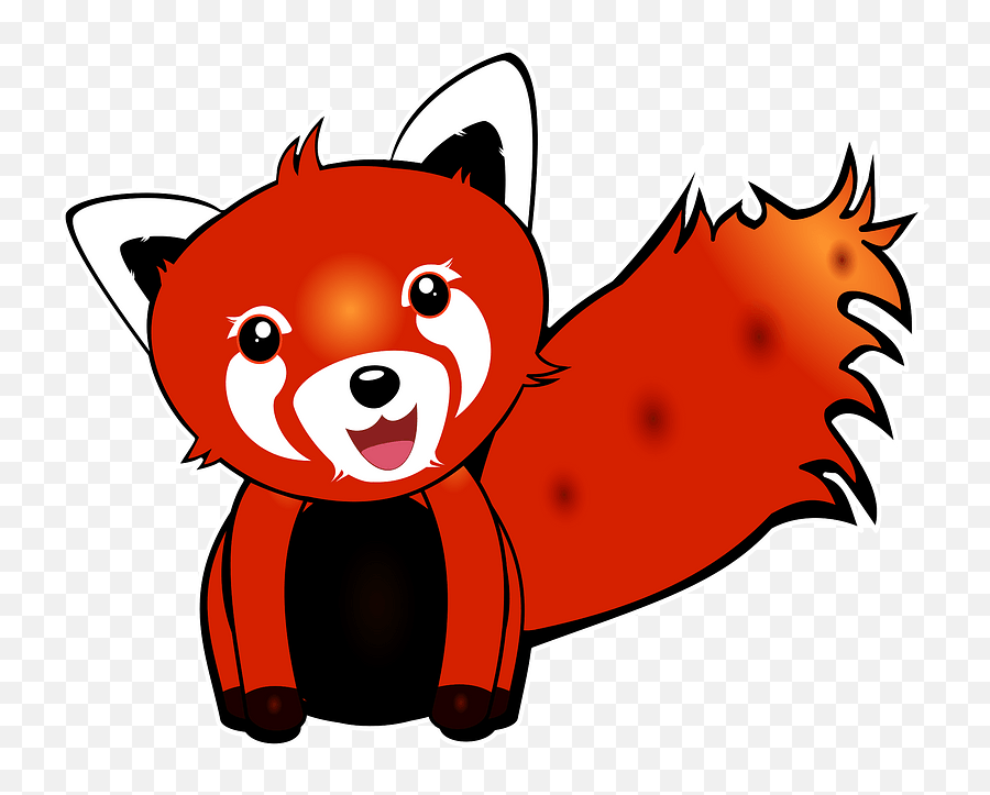 Cute Red Panda Clipart - Red Panda Clipart Transparent Background Emoji,Red Panda Emoji