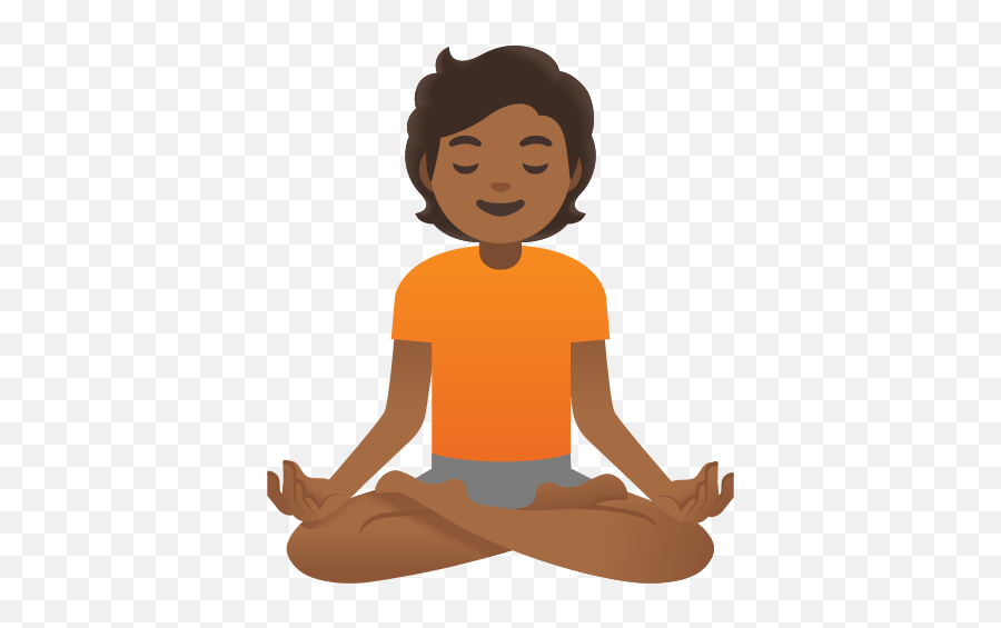 Person In Lotus Position Medium - Dark Skin Tone Emoji Imágenes De Dos Personas Dándose La Mano,Emoji Skin Tones