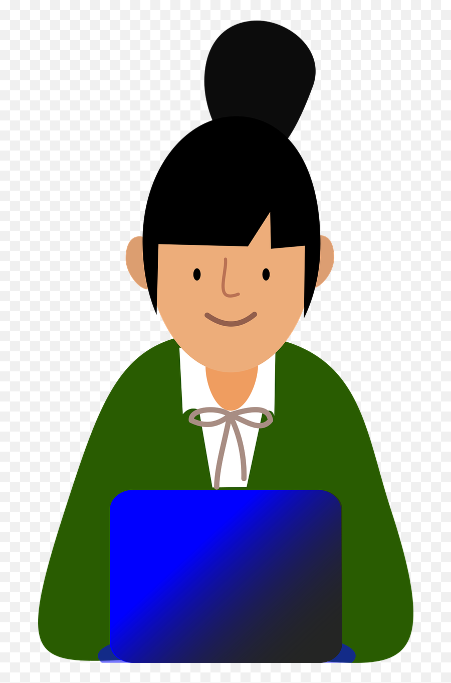 Caricature Women Digital Computer Girl - Caricatura En Un Computador Emoji,Emoji Outfit For Men