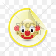 Free Smiling Clown Vector Image - Cartoon Emoji,Clown Emoticon