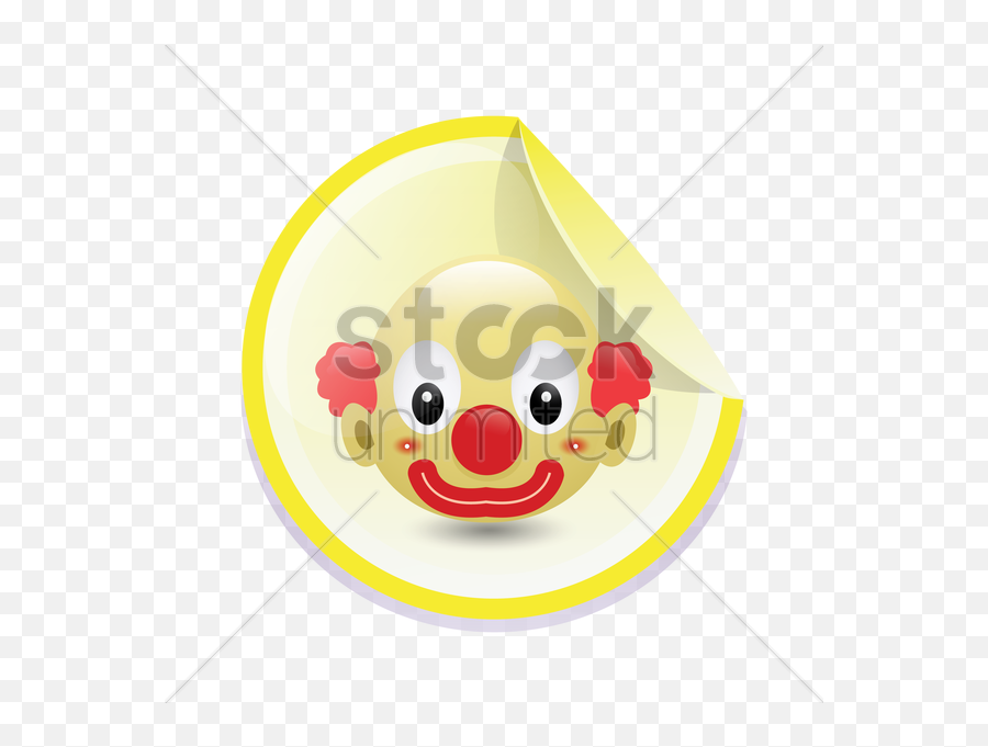 Free Smiling Clown Vector Image - Cartoon Emoji,Clown Emoticon