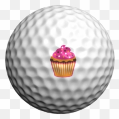 Golf Ball Identifiers - Breast Cancer Ribbon Golf Ball Emoji,Emoji Cupcakes