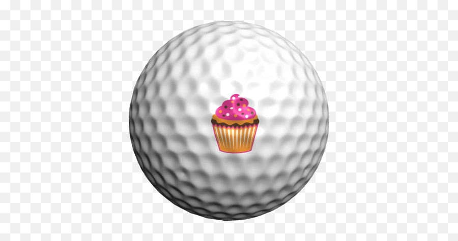 Golf Ball Identifiers - Breast Cancer Ribbon Golf Ball Emoji,Emoji Cupcakes