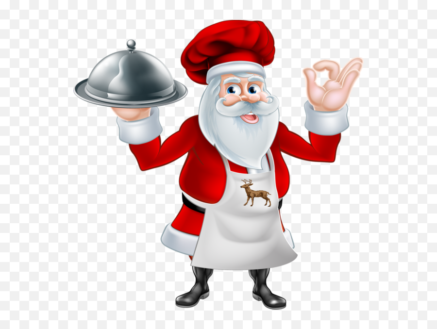Pere Noelsanta Christmas Santa Cartoon Graphics - Santa Claus Chef Emoji,Chef Hat Emoji