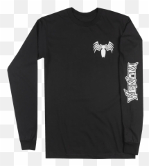 Aint Over Long Sleeve Shirt Black - Venom Symbol Emoji,Venom Emoji