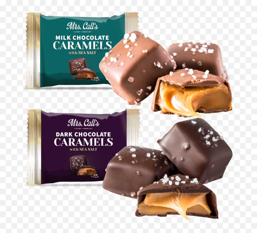 2 - Pack Mrs Callu0027s Sea Salt Chocolate Caramels Mrs Old Fashioned Chocolate Caramels Emoji,Chocolate Bar Emoji