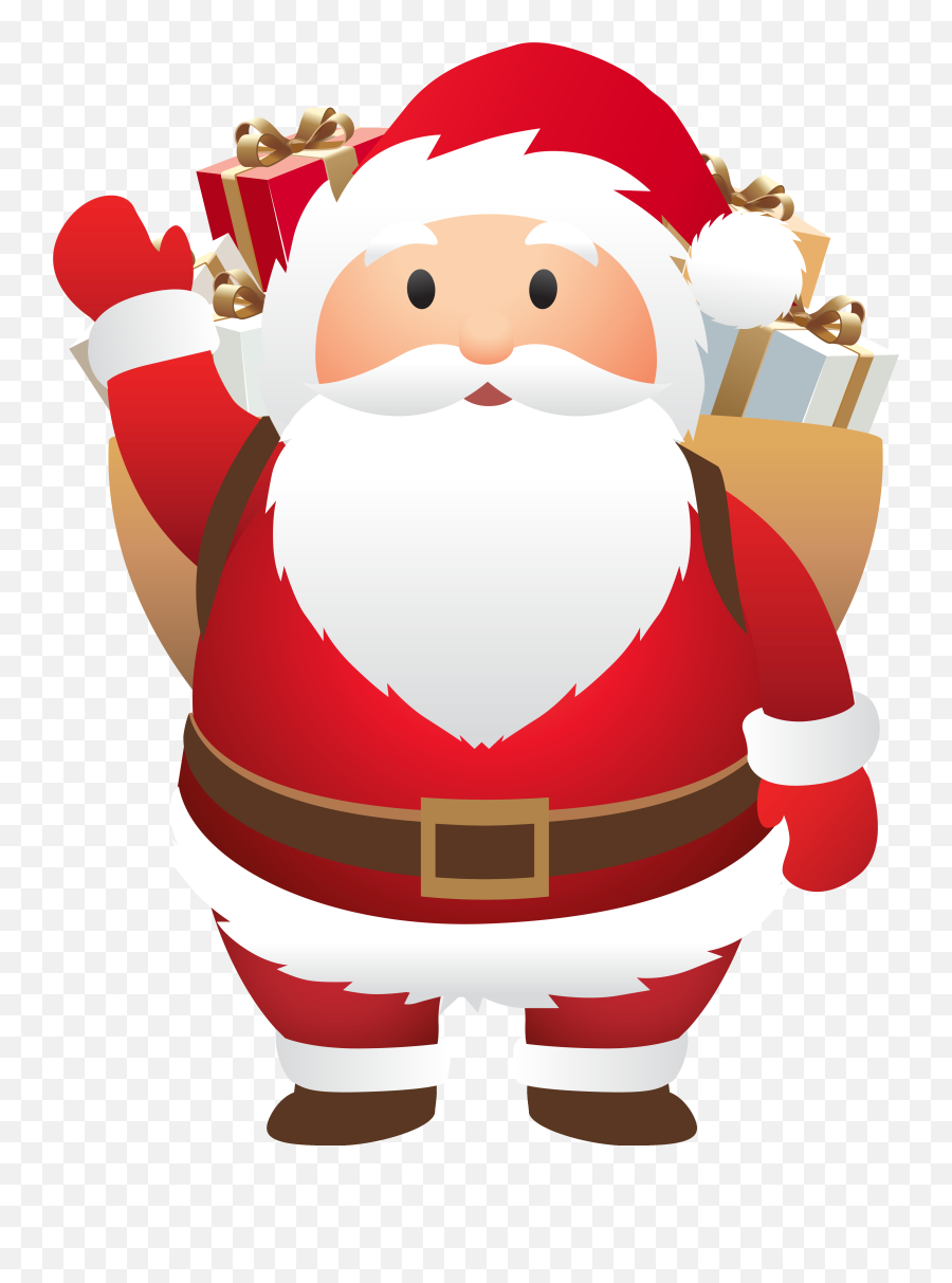Cute Santa Png Clipart Image - Cute Father Christmas Clipart Emoji,Santa Clause Emoticon