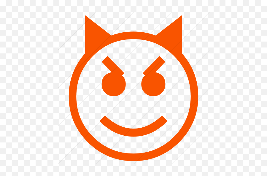 Iconsetc Simple Orange Classic Emoticons Smiling Face With - Good And Evil Side Emoji,Simple Emoticon