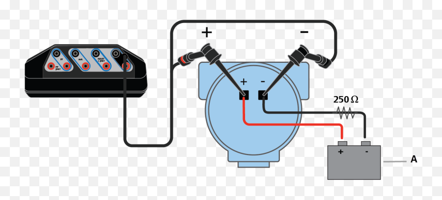 Measure Voltage On An Externally - Powered Hart Transmitter Connect Hart Communicator To Transmitter Emoji,Voltage Emoji