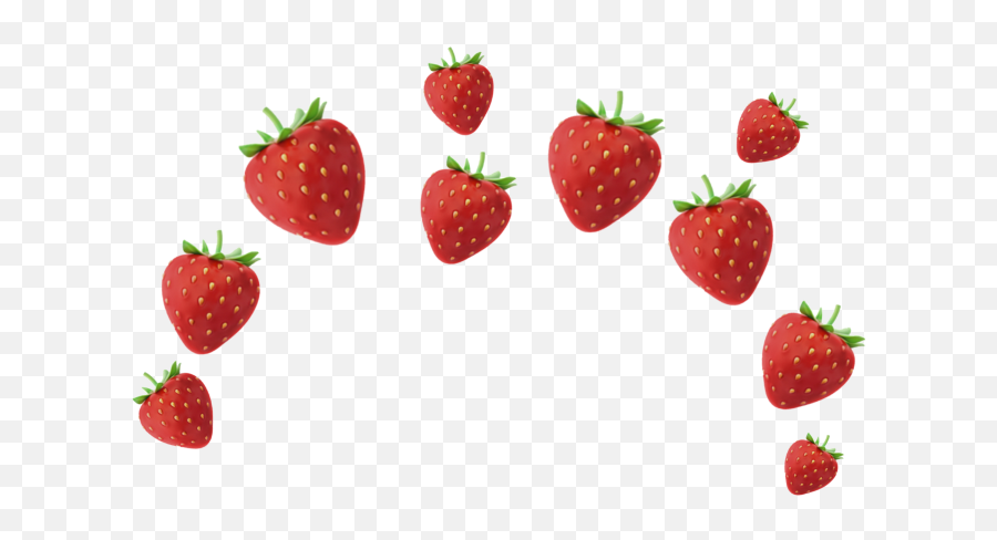 Download Aesthetic Strawberries Strawberry Crown Emoji - Red Aesthetic Stickers Transparent,Crown Emoji