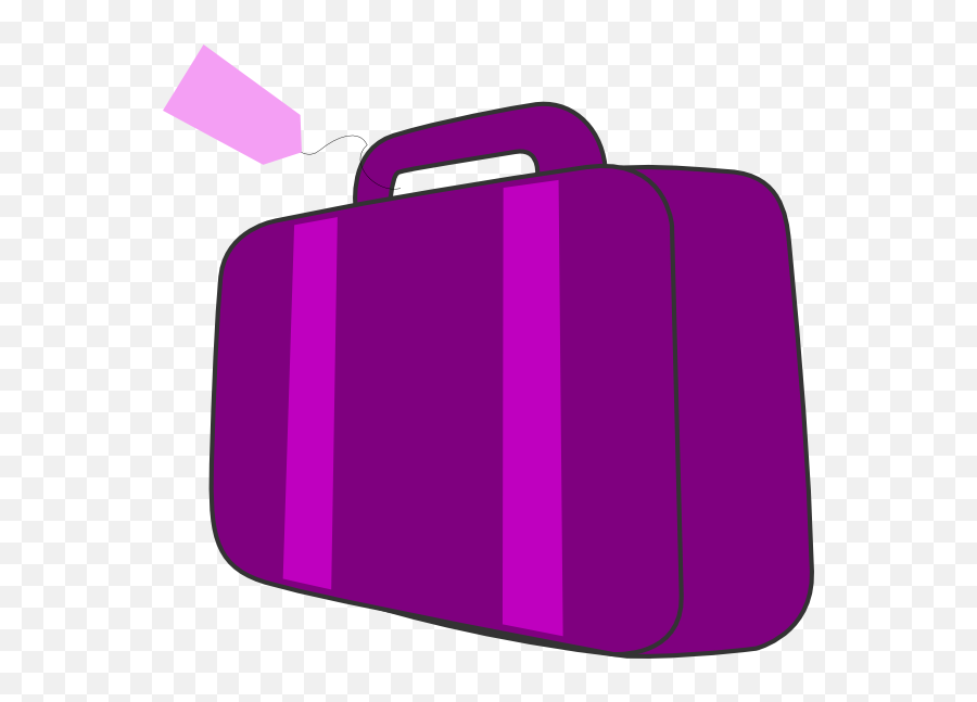 Purple Suitcase Clipart - Purple Suitcase Clipart Emoji,Briefcase Paper Emoji