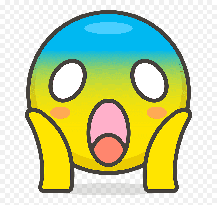Face Screaming In Fear Emoji Clipart - Clipart Image Of Fear,Scream Emoji