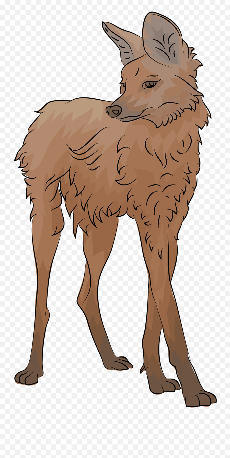 Maned Wolf Clipart - Maned Wolf Silhouette Pixabay Emoji,Emoji Wolf