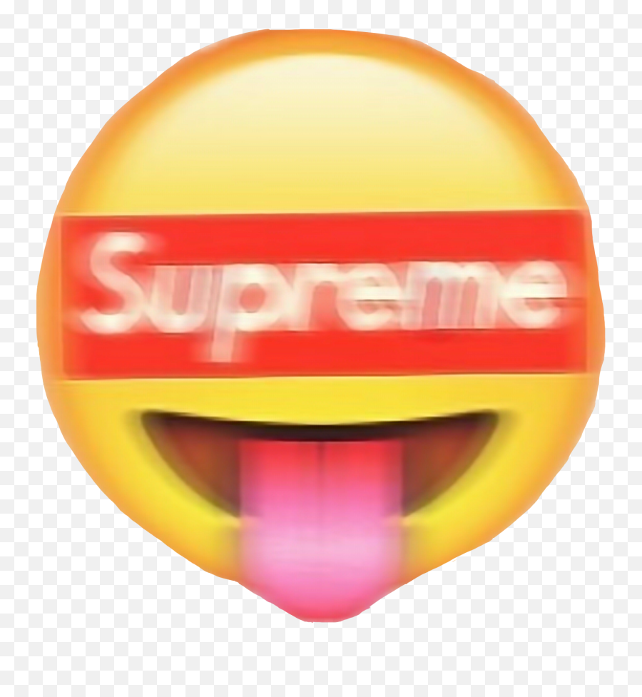 Supreme Emoji Shake Red Remixit Yellow Sticker Lovingit - Portable Network Graphics,Supreme Emoji