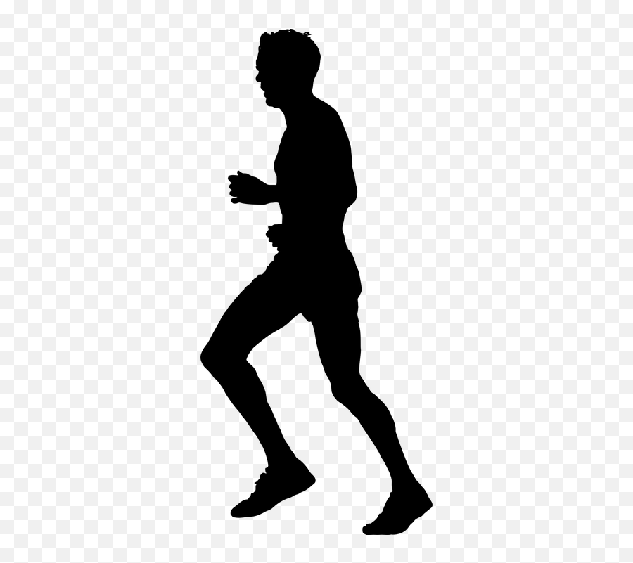 Running Man Silhouette - Silhouette Emoji,Running Emoji Text