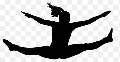 Free Girls Dancing Silhouette Download Clip Art - Jumping Emoji