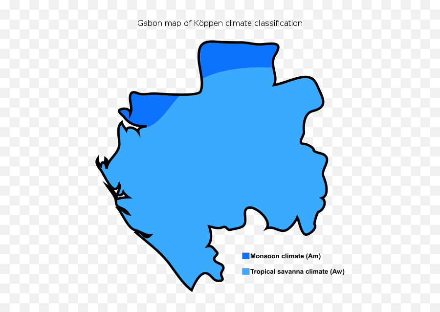 Gabon Map Of Köppen Climate Classification - Zambia Koppen Climate Classification Emoji,Texas Emoji