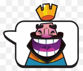How Many Emotes Does The King Have In Clash Royale - Emoticon Png Emoji