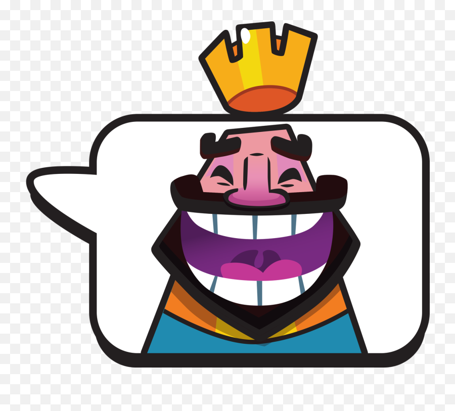 How Many Emotes Does The King Have In Clash Royale - Clash Royale Emoticon Png Emoji,Crying While Laughing Emoji