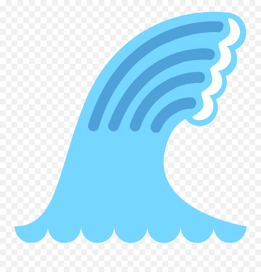 Blue Sea Wave - Riptide Emoji,Shark Emoji