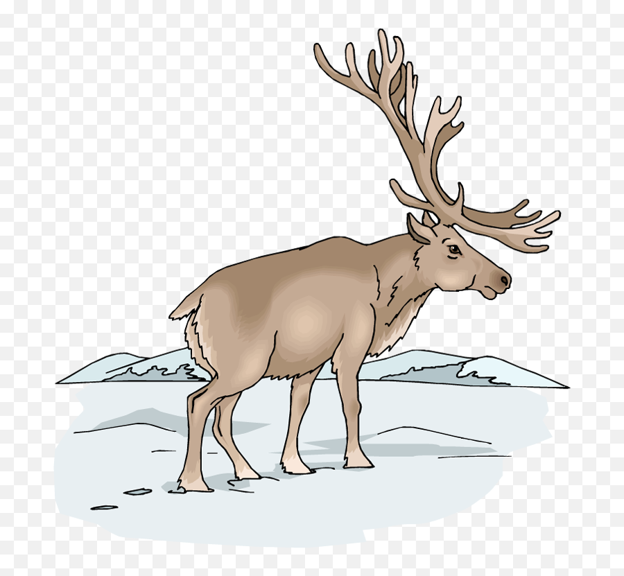 Winter Moose Clipart - Moose In Snow Clipart Emoji,Moose Emoji