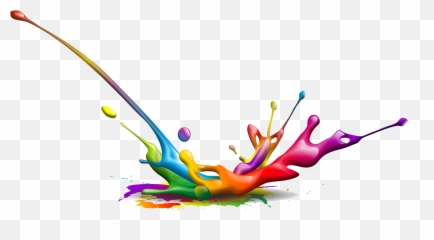 Colorful Rainbow Flowers Buildings - Background Colour Splash Png Emoji