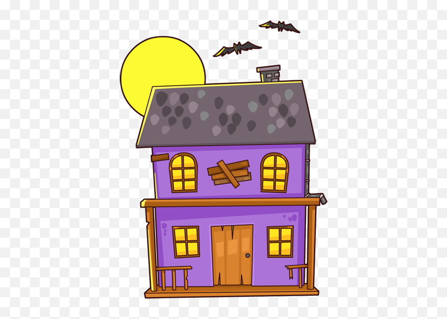 Haunted House Clipart - Clip Art Library Simple Haunted House Cartoon Emoji,Pitchers Of Emojis