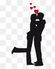 Love Is All - Couples Kissing Transparent Cartoon Jingfm Emoji