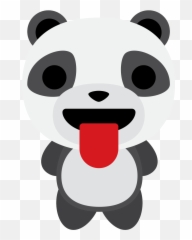 Free Emoji Panda Tounge Png With - Panda Emoji,Bear Face Emoticon