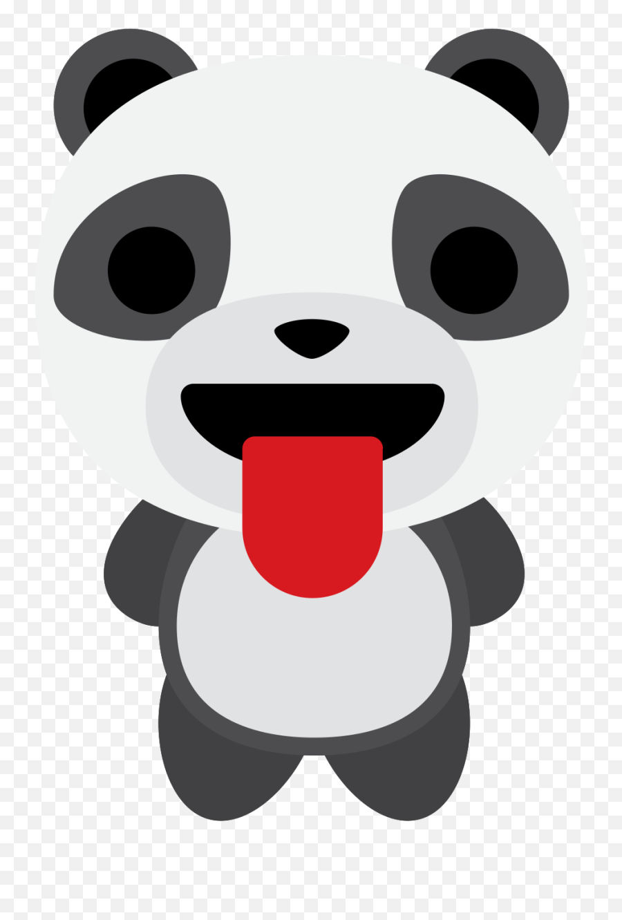 Free Emoji Panda Tounge Png With - Panda Emoji,Bear Face Emoticon