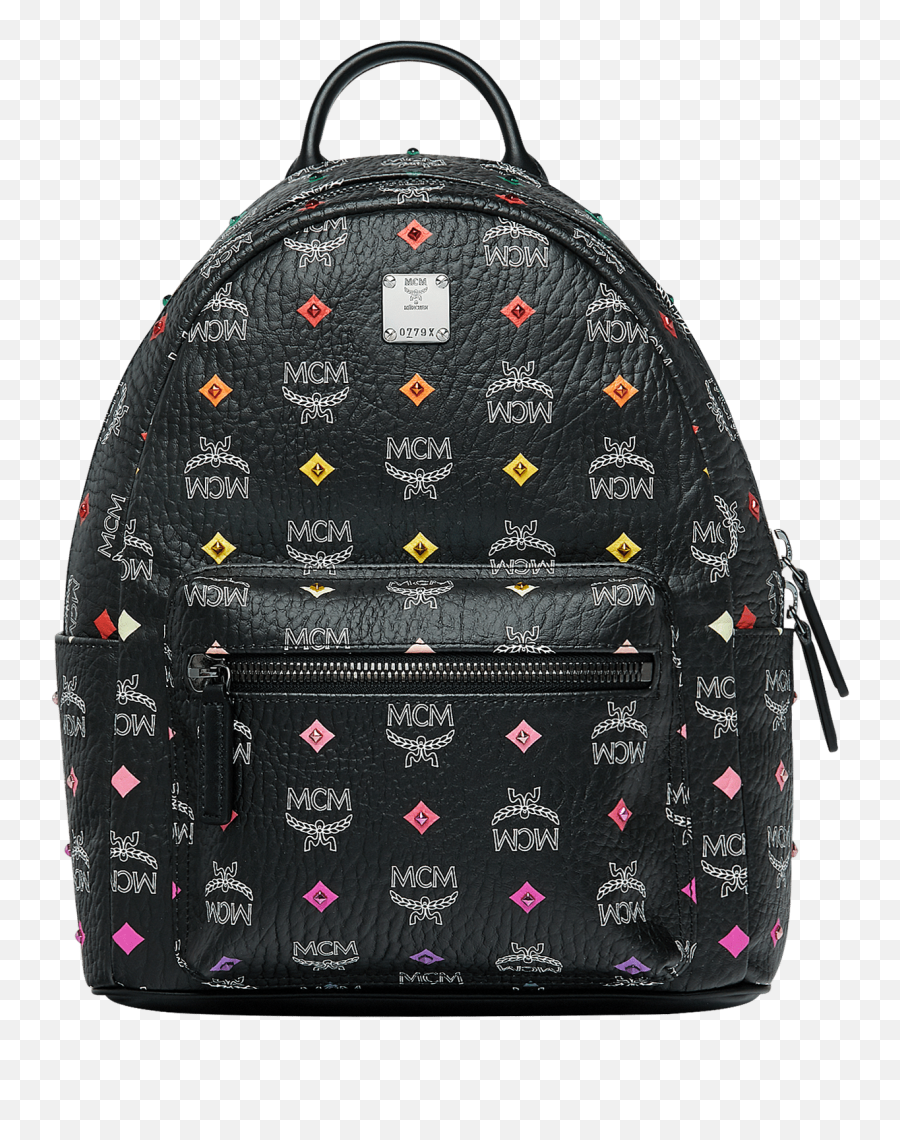 Mcm Stark Backpack In Skyoptic Stud - Mcm Stark Spektrum Visetos Backpack Emoji,Black Emoji Backpack
