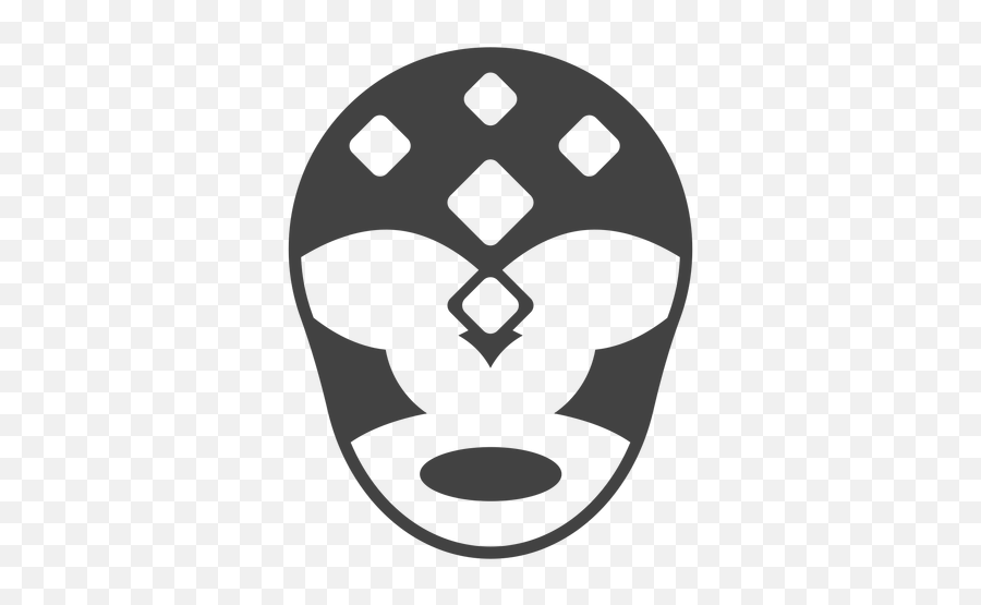 Luchador Mask Rhomb Silhouette Detailed - Transparent Png Dot Emoji,Double Chin Emoji